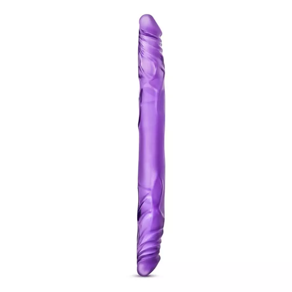 B Yours 14 inch Double Dildo In Purple